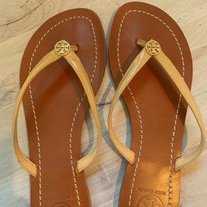 Tory Burch Terra Thong - Beige - Size 7.5